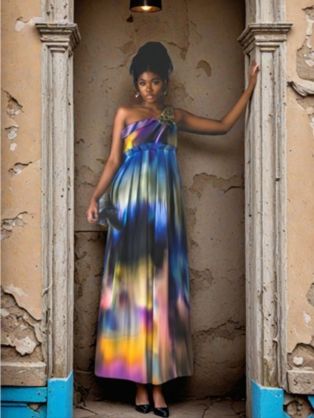 Matthew Williamson Beaded One Shoulder Silk Dress